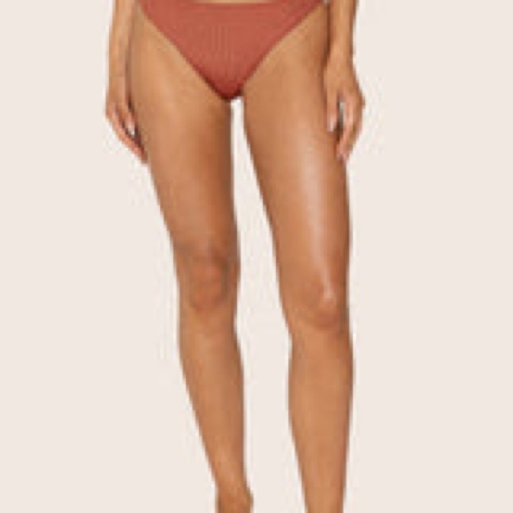 SET ACTIVE/VOLVOM Rust Ribbed Bikini Bottom - Picture 4 of 4